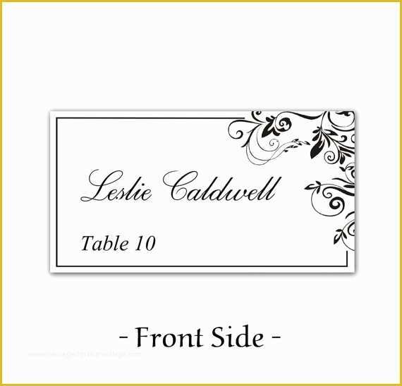 Free Place Card Template Of Microsoft Place Card Template Salonbeautyform