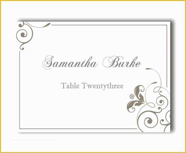Free Place Card Template Of Place Cards Wedding Place Card Template Diy Editable
