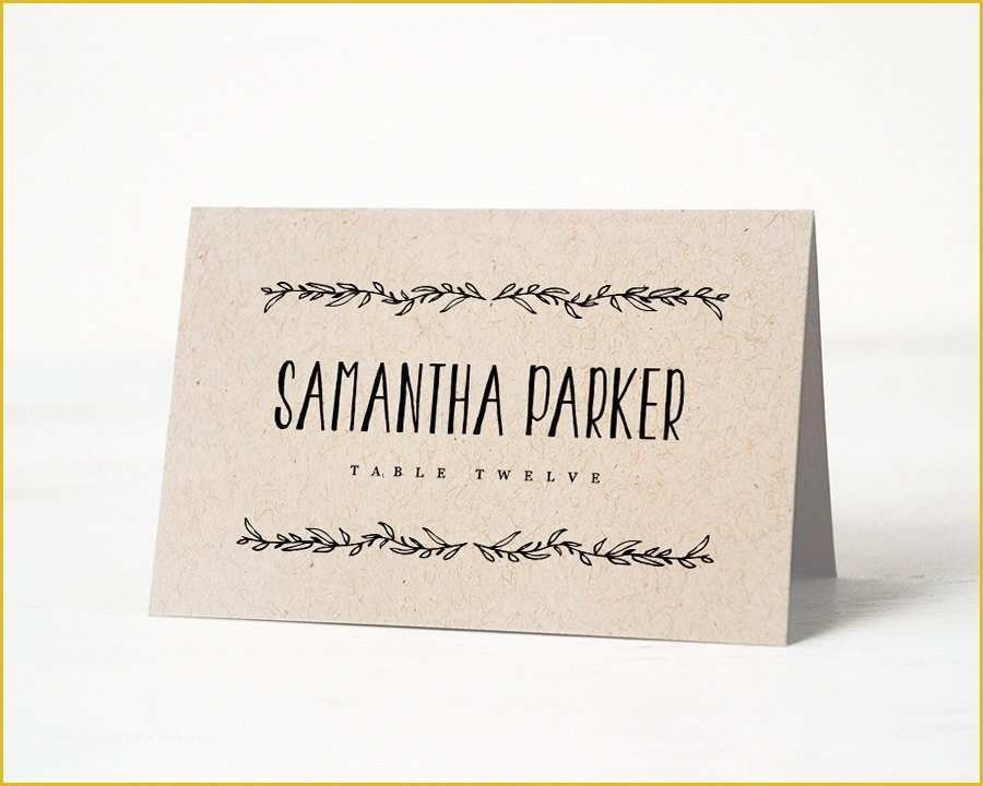 Free Place Card Template Of Printable Place Card Template Wedding Place Cards Editable
