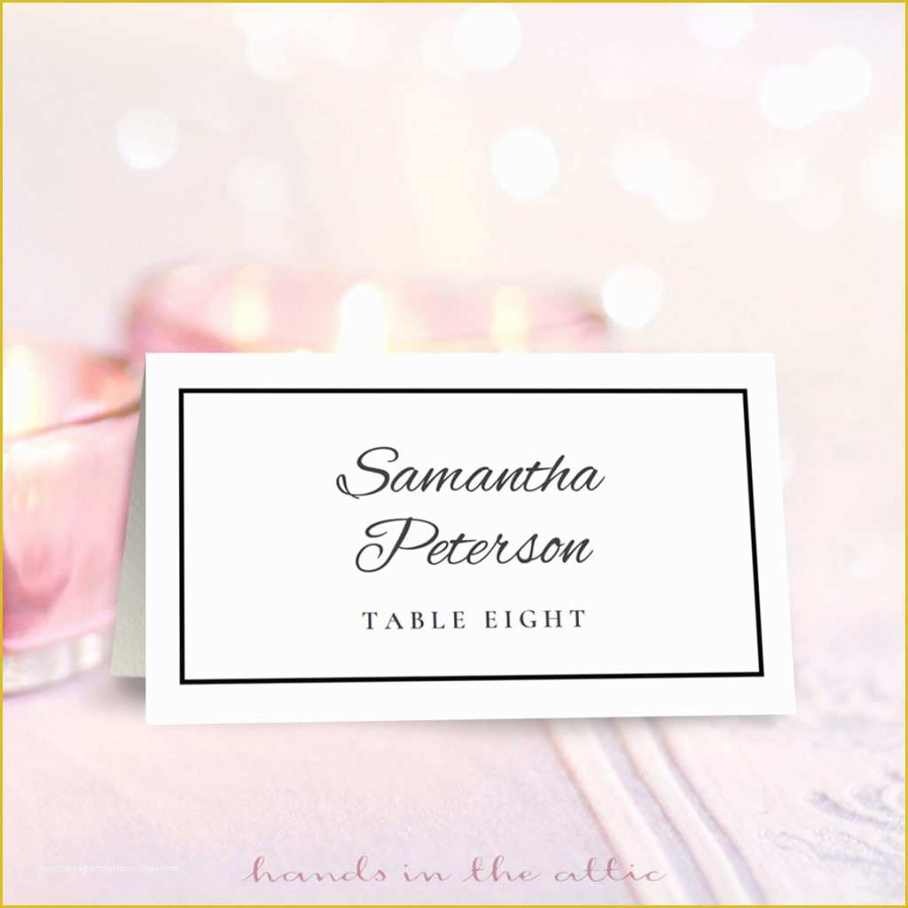Free Place Card Template Of Wedding Place Card Template Free Download