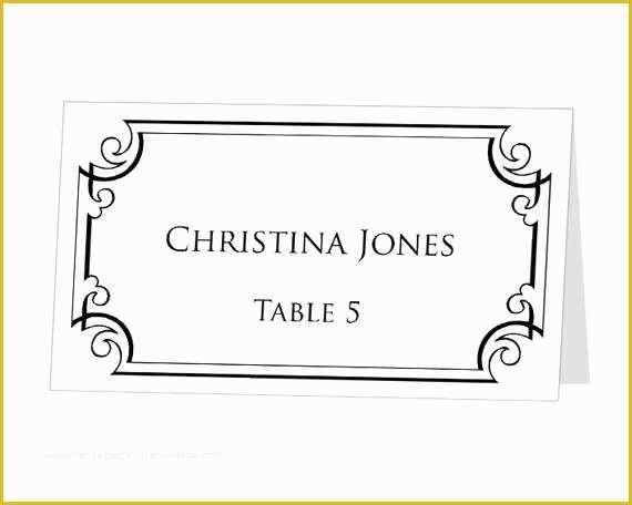 Free Place Card Template Word Of Items Similar to Instant Download Print at Home Place