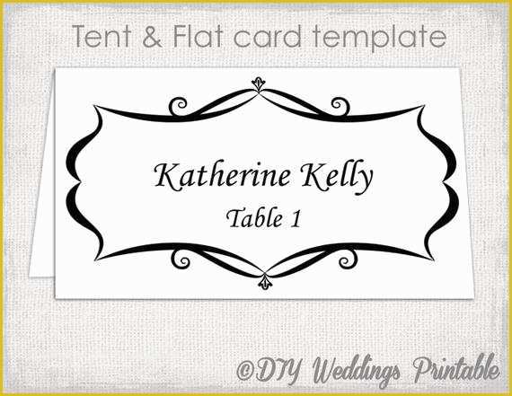Free Place Card Template Word Of Place Card Template Tent and Flat Name Card Templates