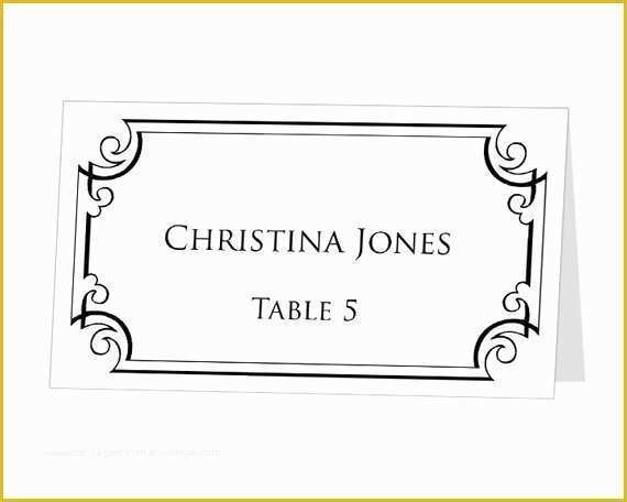 Free Place Card Template Word Of Table Number Template Printable Instant Download for by 43lucy