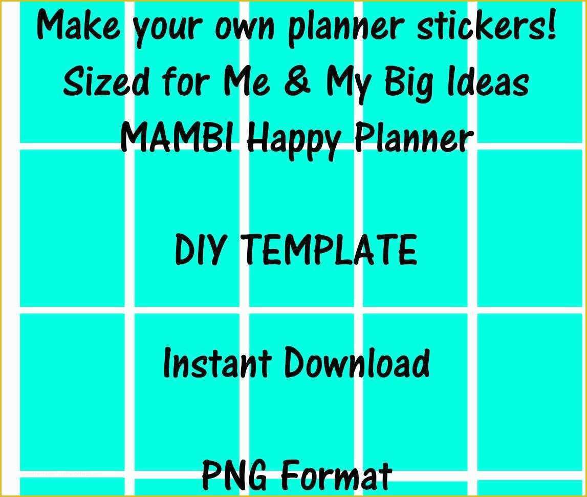 Free Planner Sticker Template Of Mambi Me &amp; My Big Ideas Happy Planner Sticker Template Instant