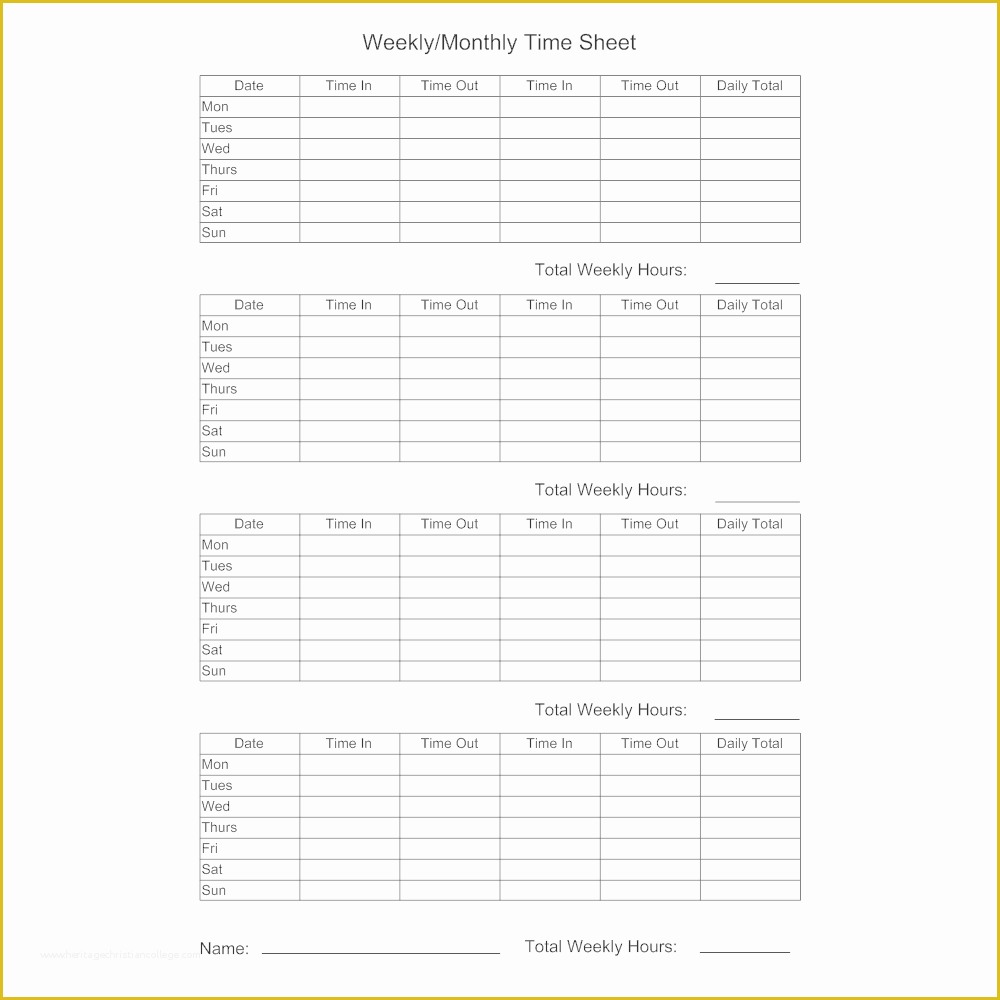 Free Planogram Templates Of Timesheet Template