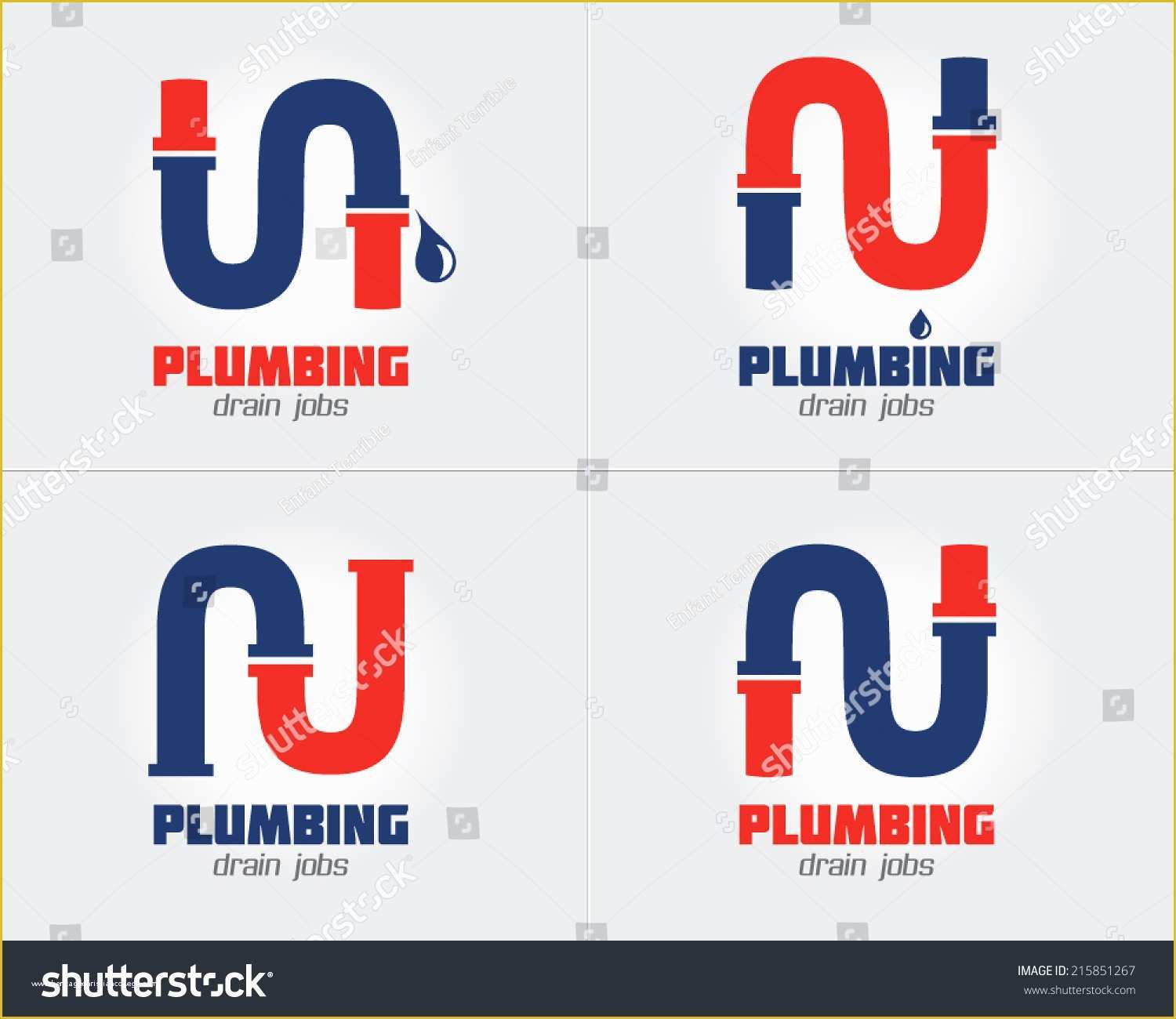Free Plumbing Logo Templates Of Plumbing Business Icon Vector Set Plumbing Stock Vector
