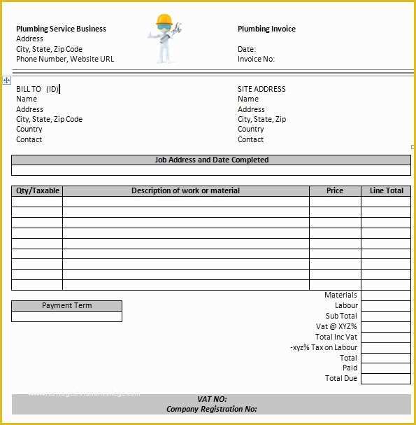 Free Plumbing Templates Of 14 Free Plumbing Invoice Templates Demplates