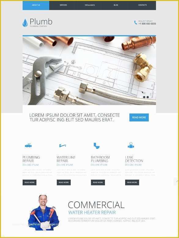 Free Plumbing Templates Of 19 Amazing Plumber Website themes & Templates