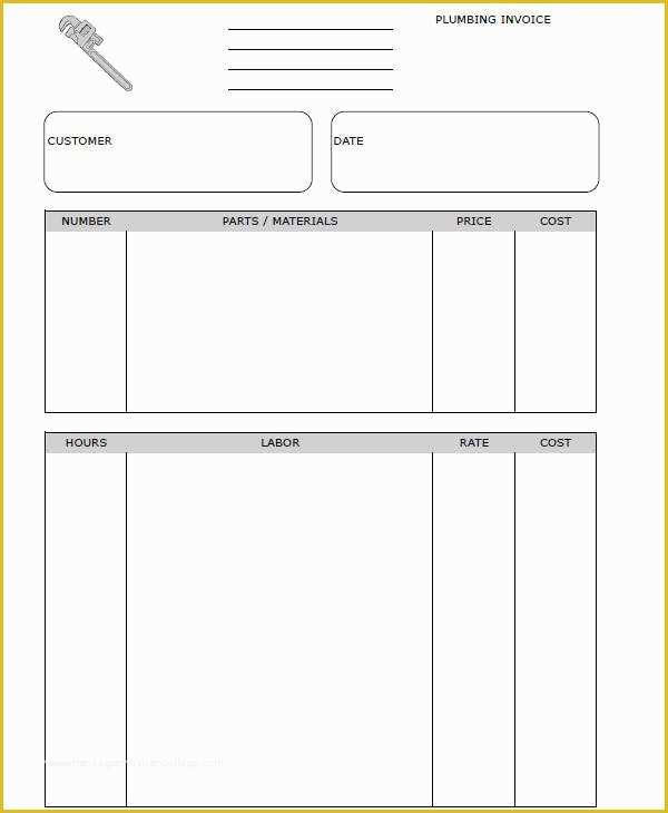 Free Plumbing Templates Of 7 Plumbing Invoice – Free Downloadable Samples Examples