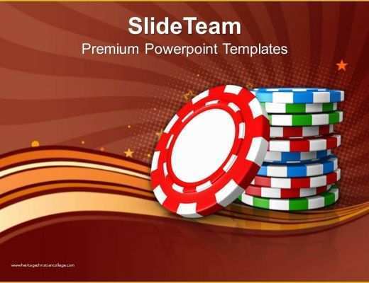 Free Poker Chip Template Of Stack Poker Chips Game Powerpoint Templates Ppt themes