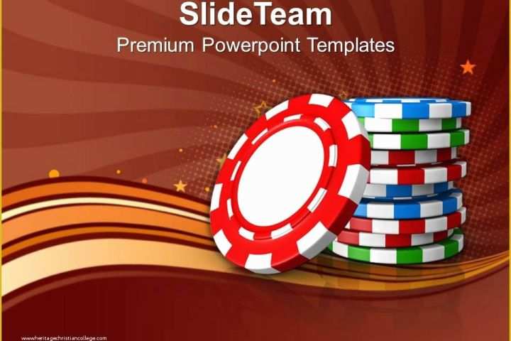 Free Poker Chip Template Of Stack Poker Chips Game Powerpoint Templates Ppt themes