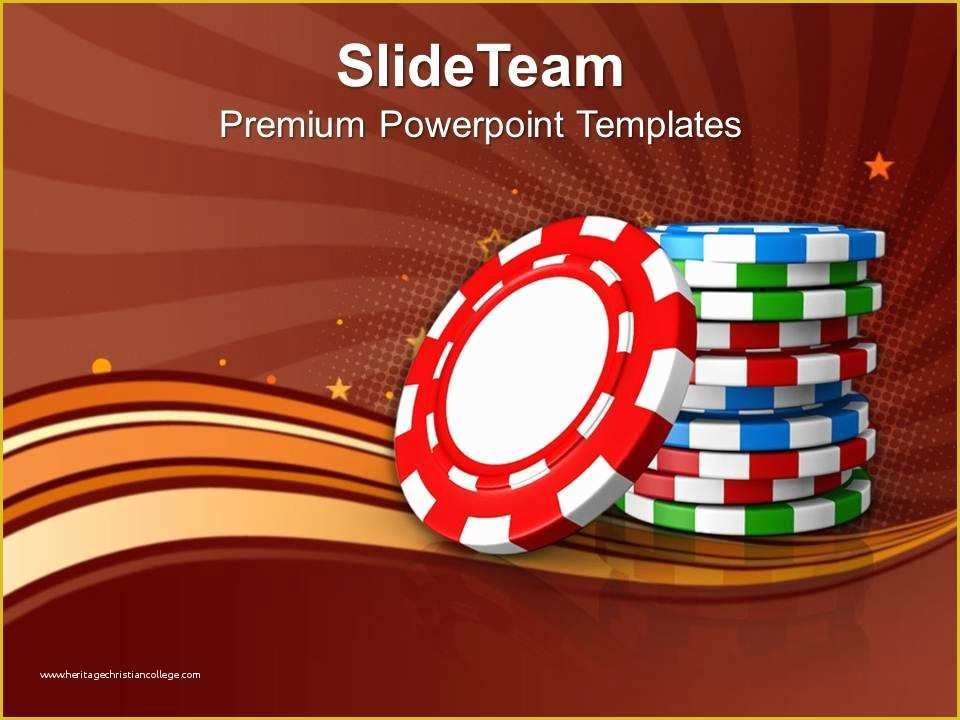 Free Poker Chip Template Of Stack Poker Chips Game Powerpoint Templates Ppt themes