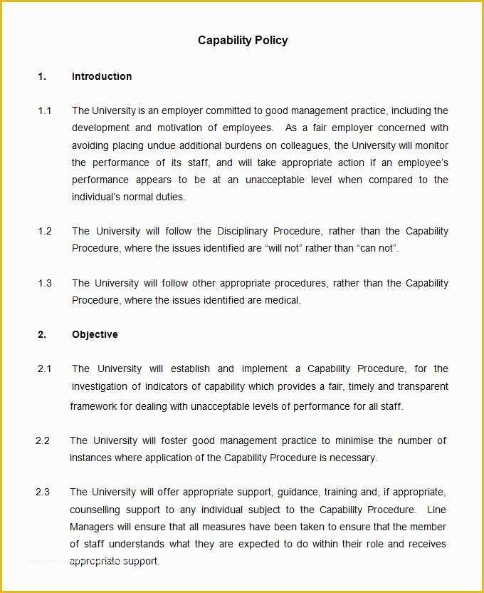 Free Policy and Procedure Manual Template Of 53 Hr Policy Templates Hr Templates