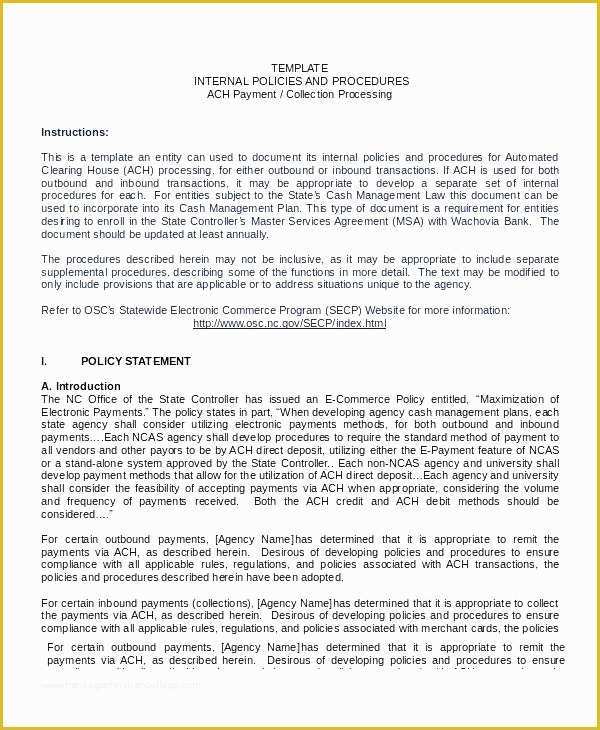 Free Policy and Procedure Manual Template Of Free Real Estate Policy and Procedures Manual Template