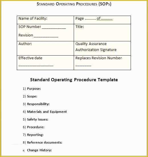 Free Policy and Procedure Manual Template Of Procedure Template Free sop Templates Restaurant Policy