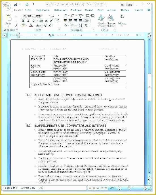 Free Policy and Procedure Manual Template Of Template for Policies and Procedures It Manual Free Policy