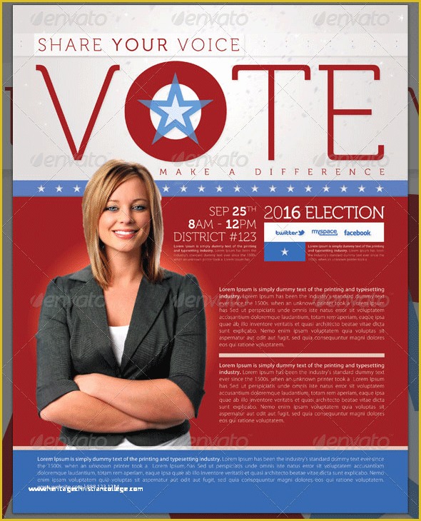 Free Political Campaign Flyer Templates Of 7 Best Of Vote for Me Flyer Templates Political