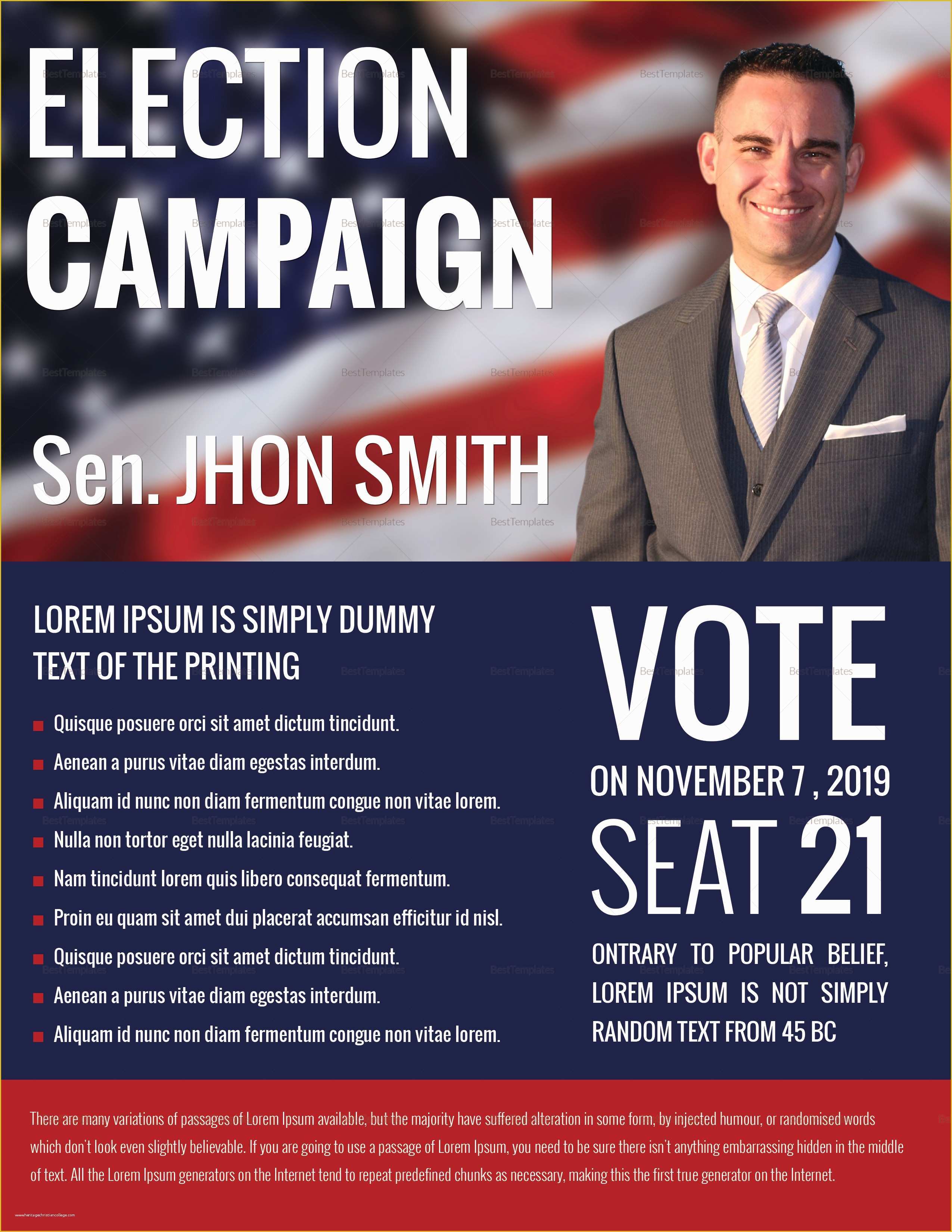 Free Political Campaign Flyer Templates Of Political Campaign Flyer Design Template In Word Psd