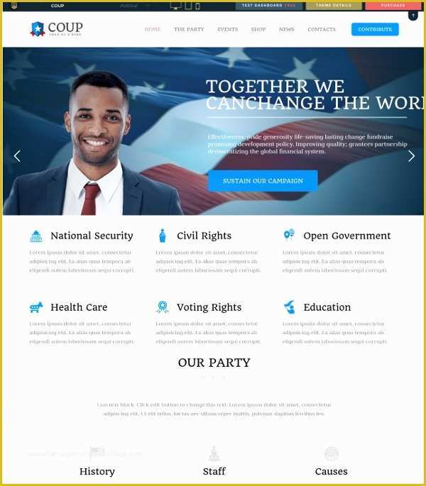 Free Political Website Templates Of 12 Campaign Website themes & Templates