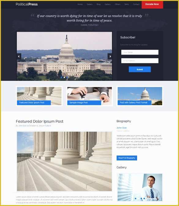 Free Political Website Templates Of 18 Political Bootstrap themes & Templates