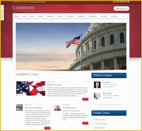 Free Political Website Templates Of 18 Political Bootstrap themes & Templates