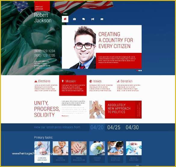 Free Political Website Templates Of 18 Political Bootstrap themes & Templates
