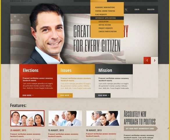 Free Political Website Templates Of 23 Political Website themes &amp; Templates