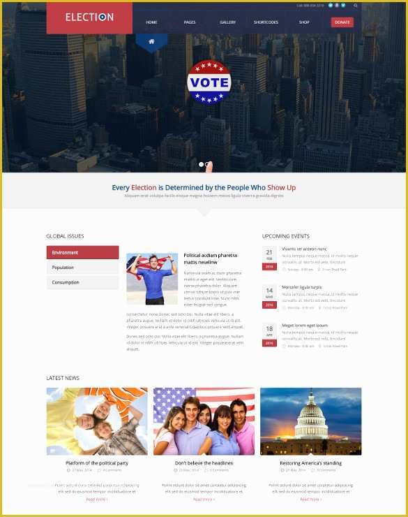 Free Political Website Templates Of 23 Political Website themes &amp; Templates