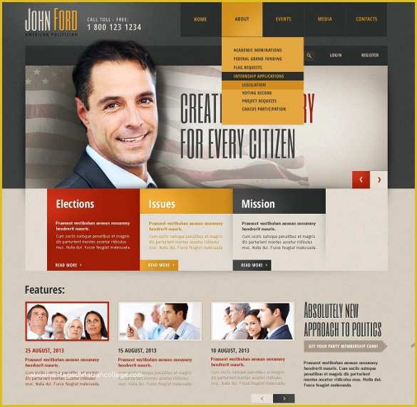 Free Political Website Templates Of 23 Political Website themes & Templates