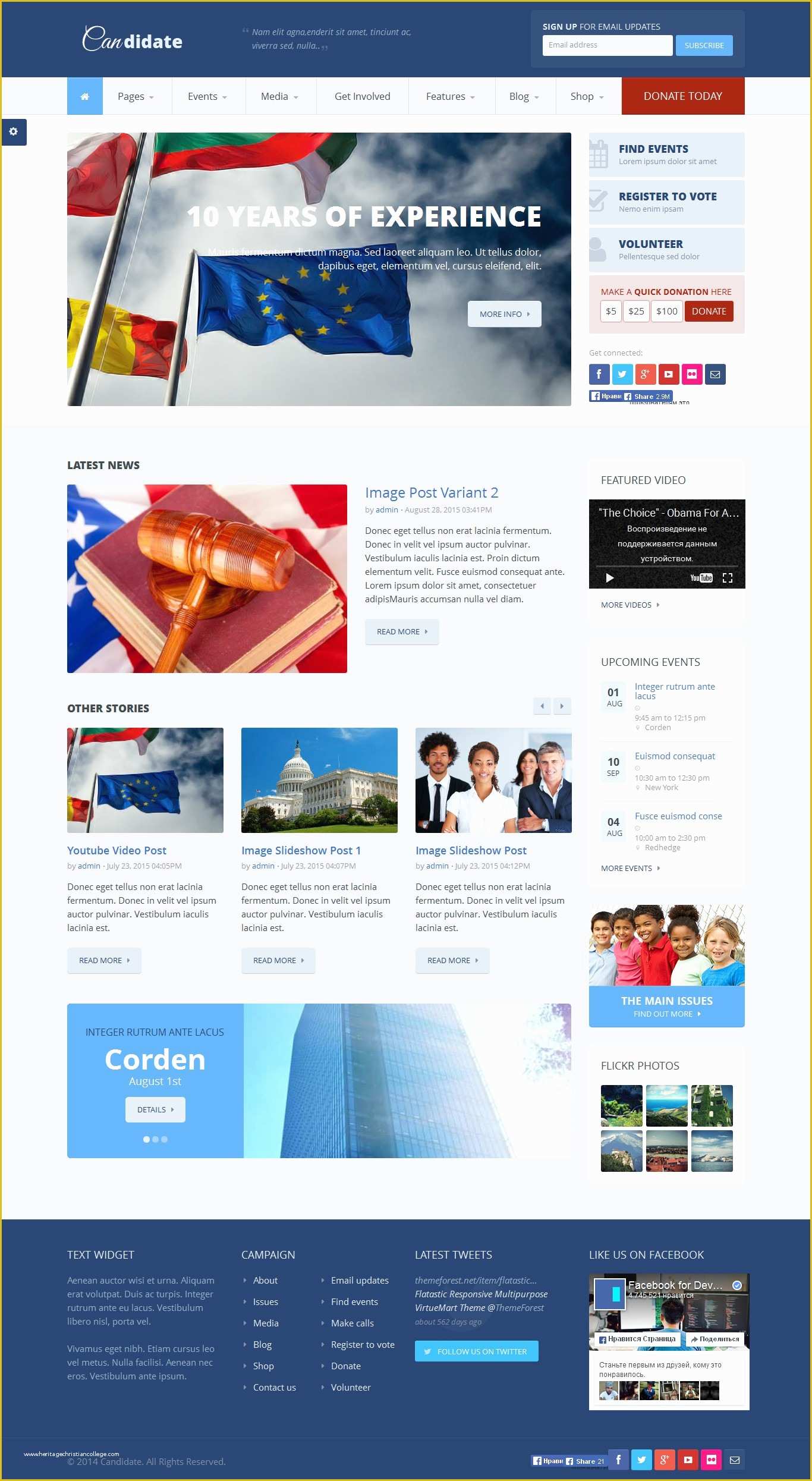 Free Political Website Templates Of Candidate Drupal Template