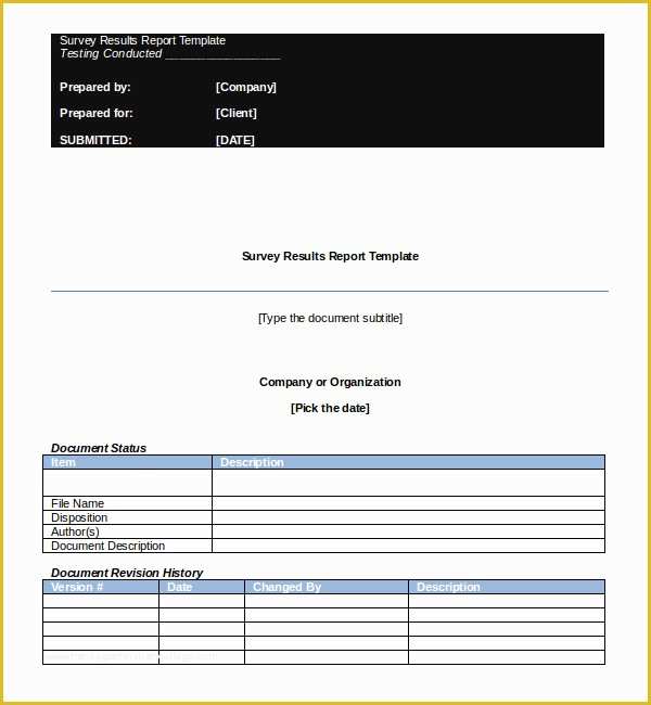Free Poll Template Of 16 Survey Report Templates Pdf Doc