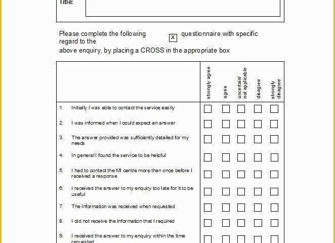 Free Poll Template Of 30 Questionnaire Templates Word Template Lab