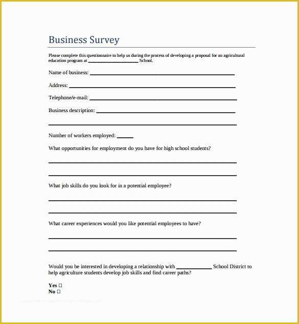 Free Poll Template Of Free Survey Template 9 Download Free Documents In Word Pdf