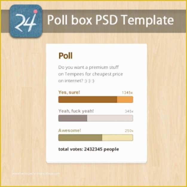 Free Poll Template Of Poll Box Vectors S and Psd Files