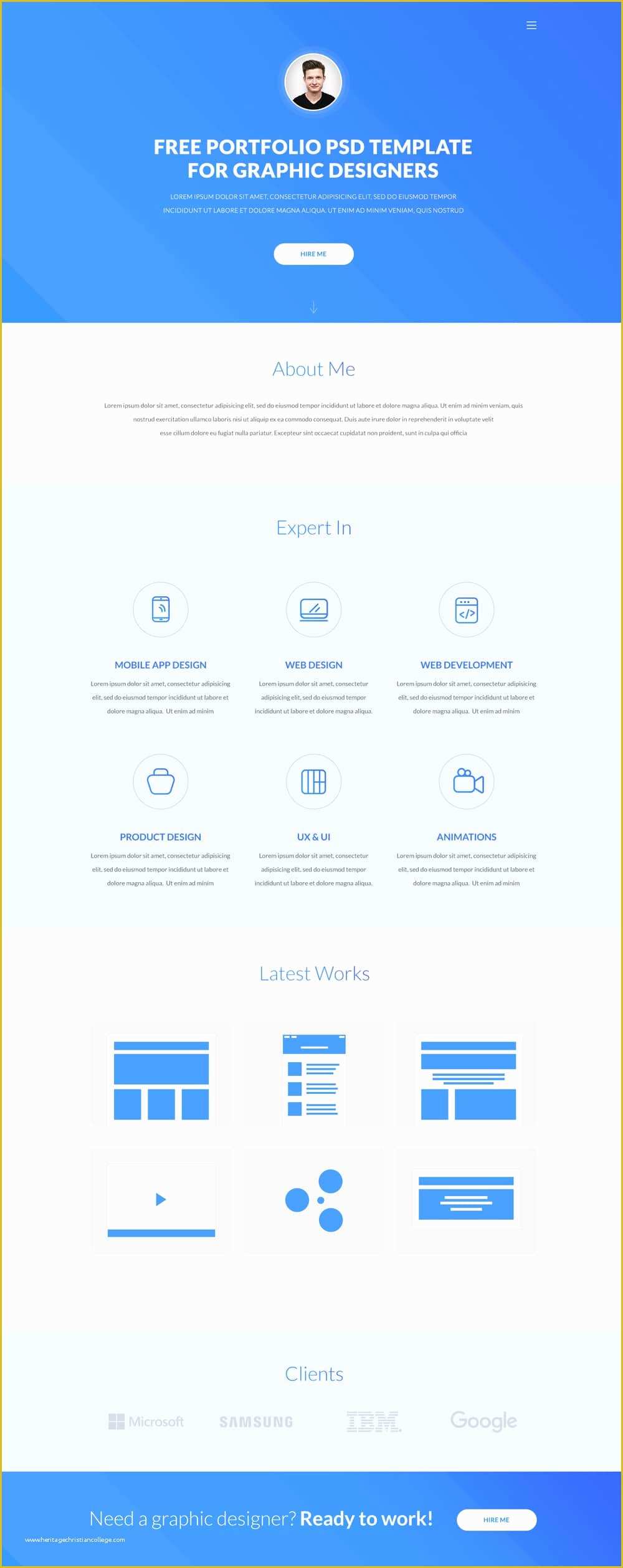 Free Portfolio Website Templates HTML Of Free Portfolio Website Templates Psd Css Author