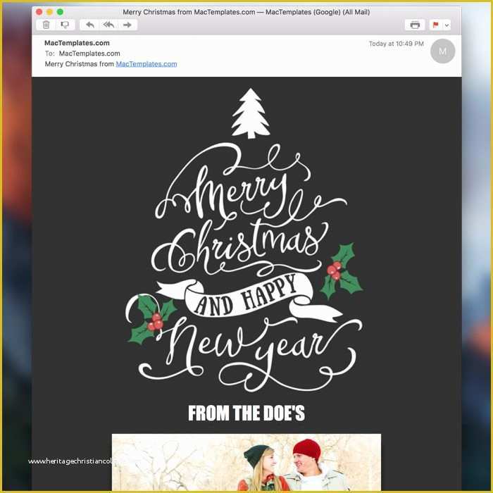 Free Postcard Templates for Mac Of Christmas Email Card Mail Stationary Mactemplates