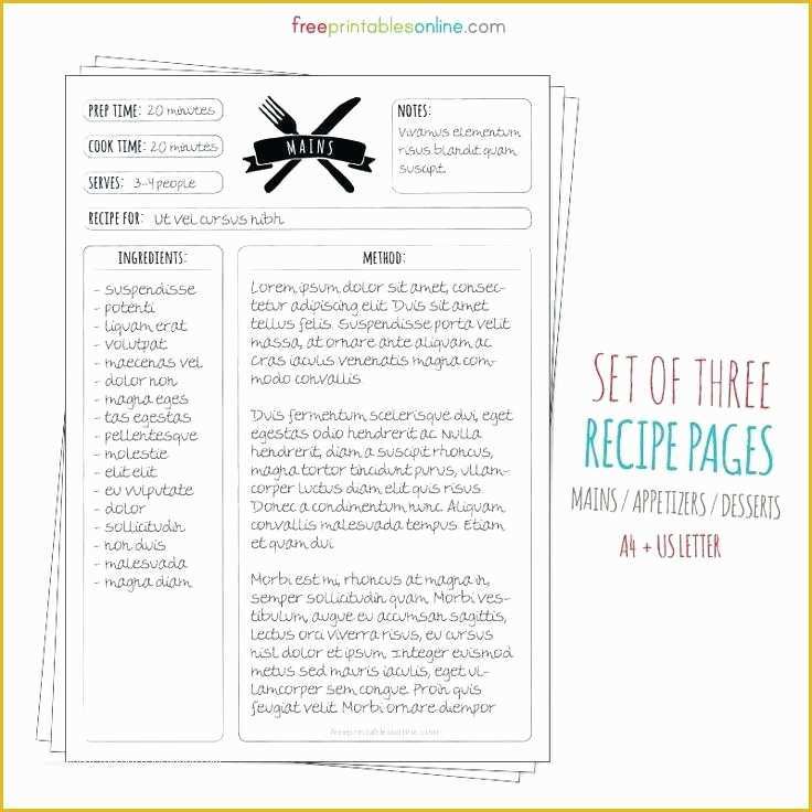 Free Postcard Templates for Mac Of Free Recipe Card Template for Mac Pages