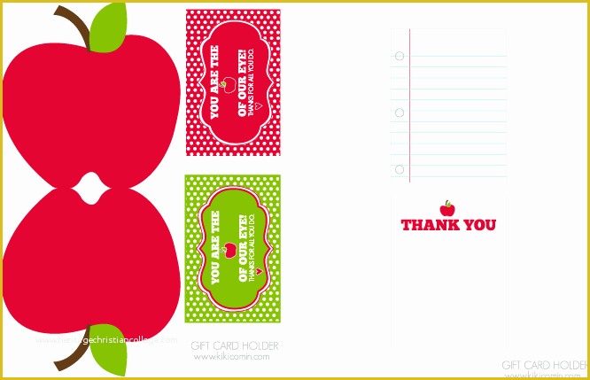 Free Postcard Templates for Mac Of You are the Apple Of My Eye Teacher Appreciation Printable