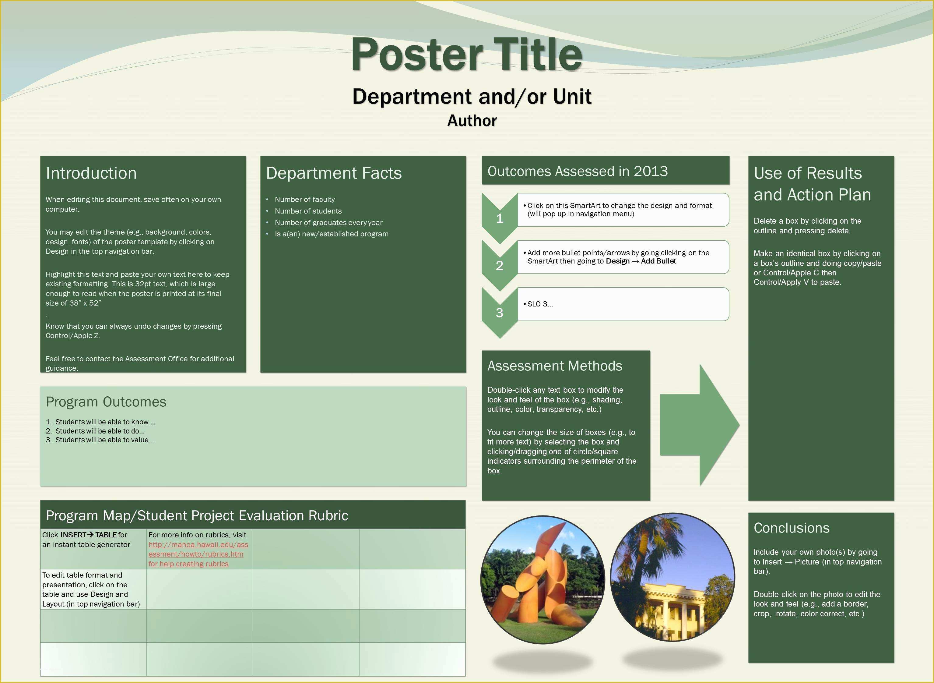 Free Poster Design Templates Of University Of Hawaii at Manoa assessment Fice