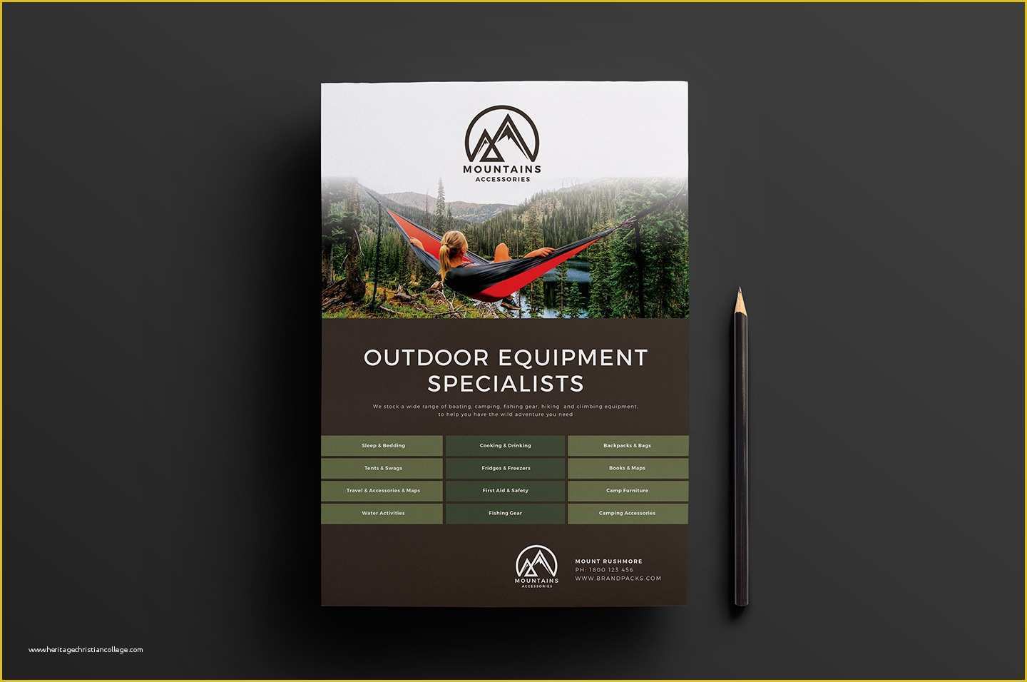 Free Poster Templates Of Free Camping Poster Template for Shop & Illustrator