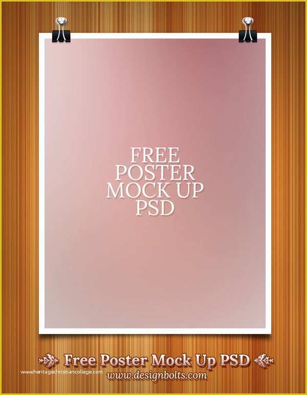 Free Poster Templates Of Free Poster Mock Up Psd Template – Designbolts