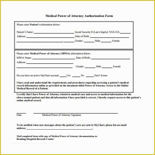 Free Power Of attorney form Template Of 11 Medical Power Of attorney forms – Samples Examples