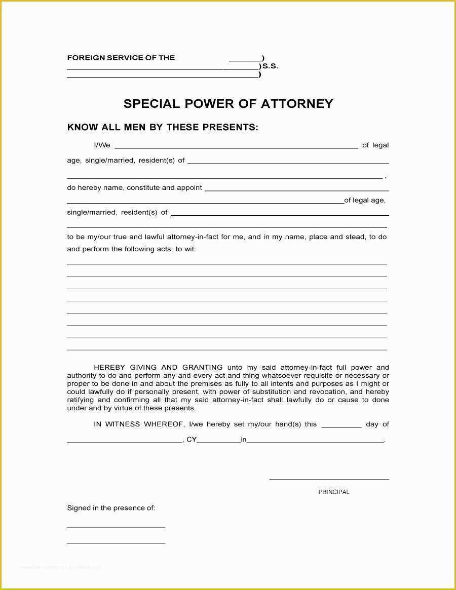 Free Power Of attorney form Template Of 50 Free Power Of attorney forms & Templates Durable