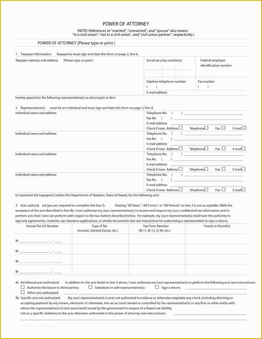 Free Power Of attorney form Template Of 50 Free Power Of attorney forms &amp; Templates Durable