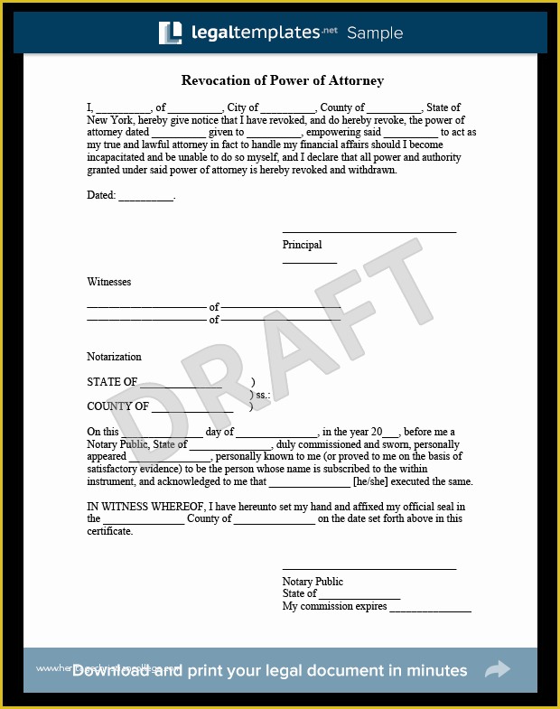 Free Power Of attorney form Template Of Create A Revocation Of Power Of attorney