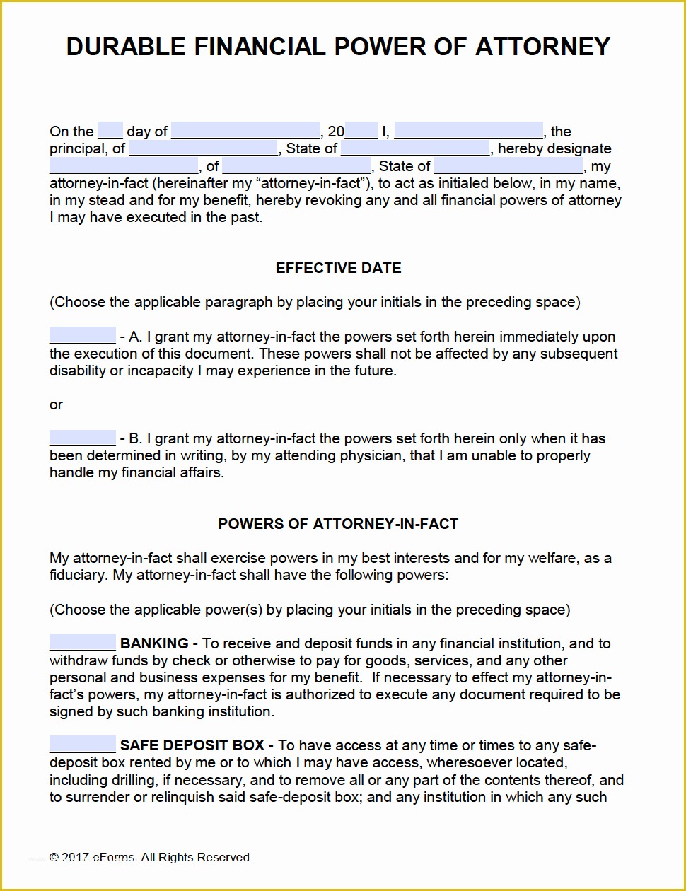 Free Power Of attorney form Template Of Free Printable Durable Power Of attorney forms