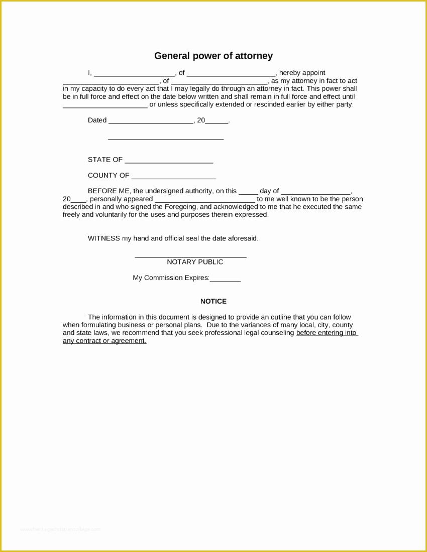 Free Power Of attorney form Template Of Power attorney Template