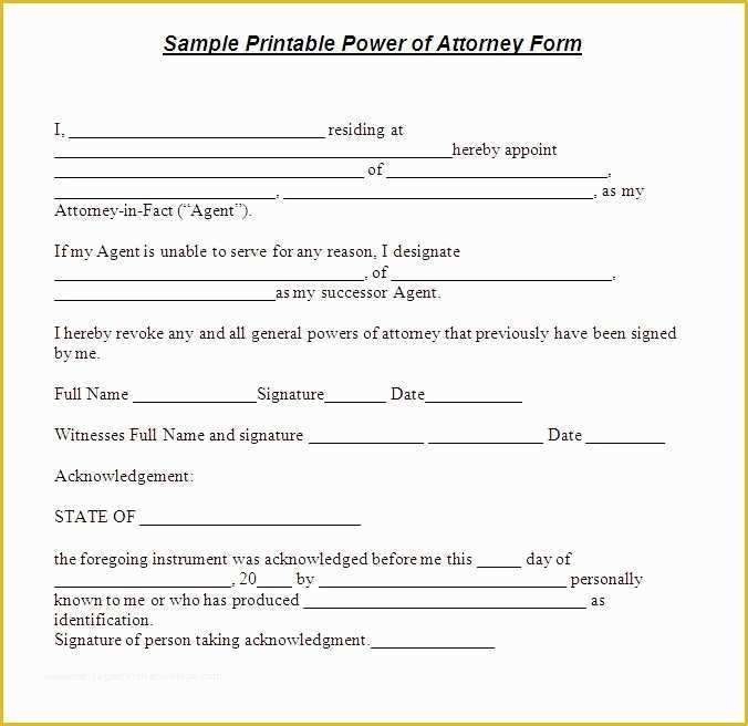 Free Power Of attorney form Template Of Sample Power attorney Letter Template