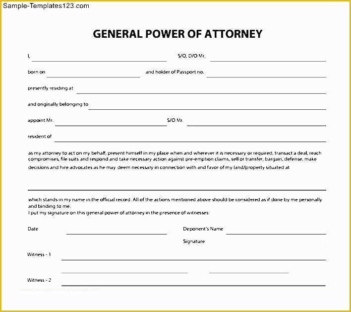 Free Power Of attorney form Template Of Simple Power attorney Letter Template Sample General