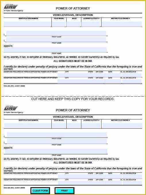 Free Power Of attorney Template California Of 20 California Poa forms